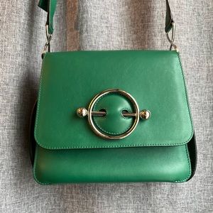 J.W. Anderson Disc crossbody bag green leather